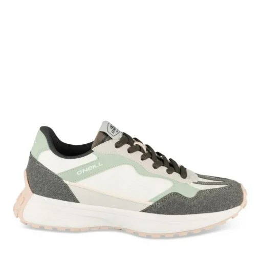 Baskets BLANC Femme Motif Uni Lacets