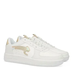 Baskets BLANC Femme Motif Uni Lacets