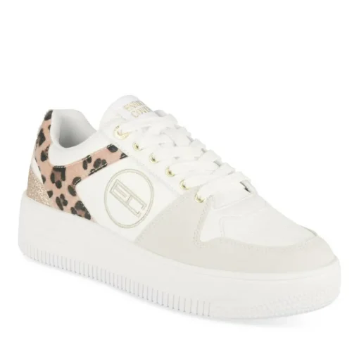 Baskets BLANC Femme Motif Uni A Enfiler