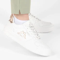 Baskets BLANC Femme Motif Uni Lacets