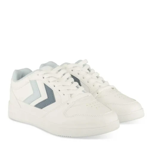 Baskets BLANC Femme Motif Uni Lacets