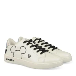 Baskets BLANC Femme Motif Uni Lacets