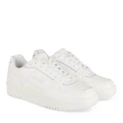Baskets BLANC Femme Motif Uni Lacets