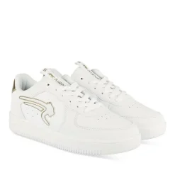 Baskets BLANC Femme Motif Uni Lacets