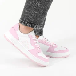 Baskets BLANC Femme Motif Uni Lacets