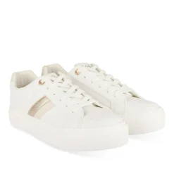 Baskets BLANC Femme Motif Uni Lacets