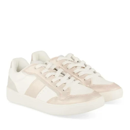 Baskets BLANC Femme Motif Uni A Enfiler