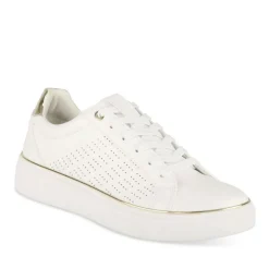 Baskets BLANC Femme Motif Uni Lacets