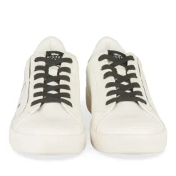Baskets BLANC Femme Motif Uni Lacets