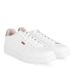 Baskets BLANC Femme Motif Uni Lacets