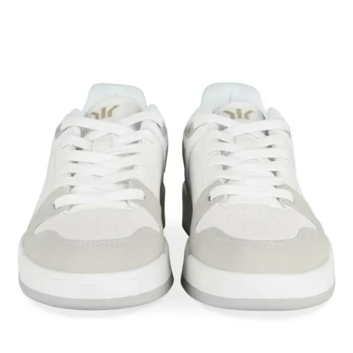 Baskets BLANC Femme Motif Uni Lacets