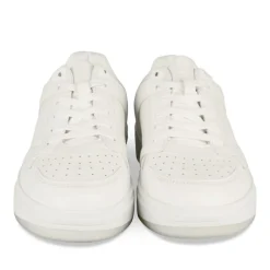 Baskets BLANC Femme Motif Uni Lacets