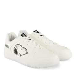 Baskets BLANC Femme Motif Uni Lacets