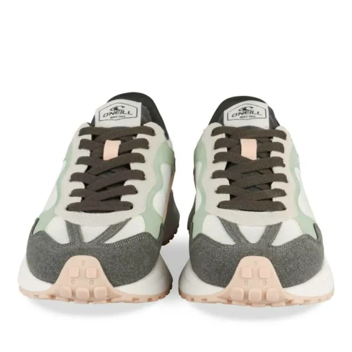 Baskets BLANC Femme Motif Uni Lacets