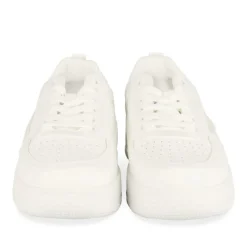 Baskets BLANC Femme Motif Uni Lacets