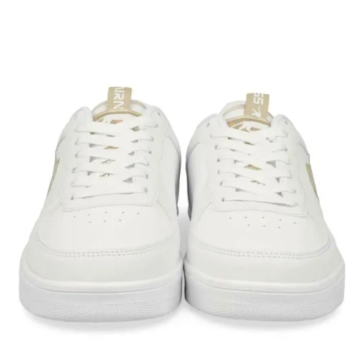 Baskets BLANC Femme Motif Uni Lacets