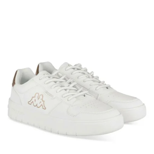Baskets BLANC Femme Motif Uni Lacets