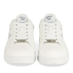 Baskets BLANC Femme Motif Uni Lacets