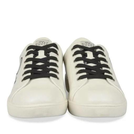 Baskets BLANC Femme Motif Uni Lacets