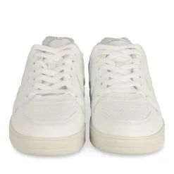 Baskets BLANC Femme Motif Uni Lacets