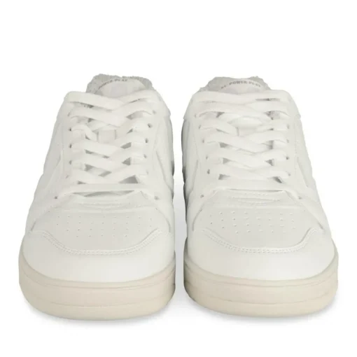 Baskets BLANC Femme Motif Uni Lacets