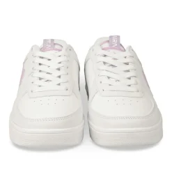 Baskets BLANC Femme Motif Uni Lacets