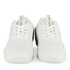 Baskets BLANC Femme Motif Uni Lacets