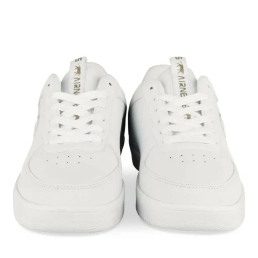 Baskets BLANC Femme Motif Uni Lacets
