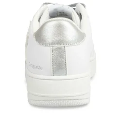 Baskets BLANC Femme Motif Etoiles Lacets