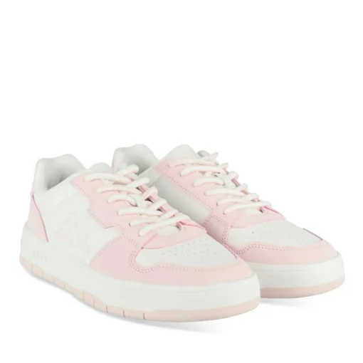 Baskets BLANC Femme Motif Uni Lacets