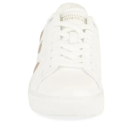 Baskets BLANC Femme Motif Uni Lacets