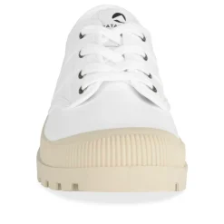 Baskets BLANC Femme Motif Uni Lacets