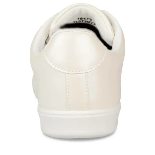 Baskets BLANC Femme Motif Uni Lacets