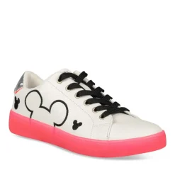 Baskets BLANC Femme Motif Uni Lacets