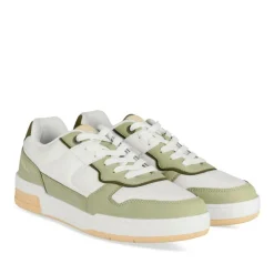 Baskets BLANC Femme Motif Uni Lacets