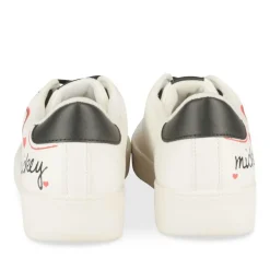 Baskets BLANC Femme Motif Uni Lacets