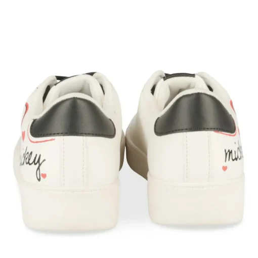 Baskets BLANC Femme Motif Uni Lacets