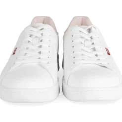 Baskets BLANC Femme Motif Uni Lacets