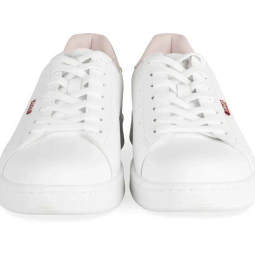 Baskets BLANC Femme Motif Uni Lacets