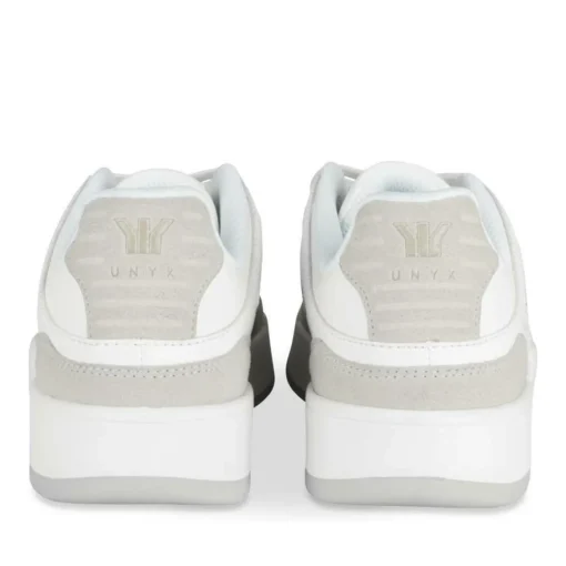 Baskets BLANC Femme Motif Uni Lacets