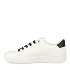 Baskets BLANC Femme Motif Uni Lacets