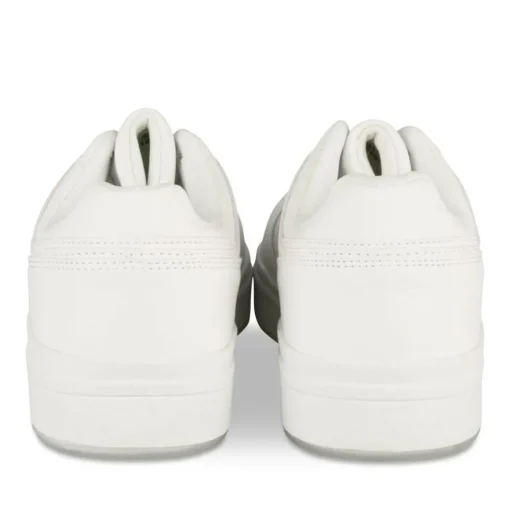 Baskets BLANC Femme Motif Uni Lacets