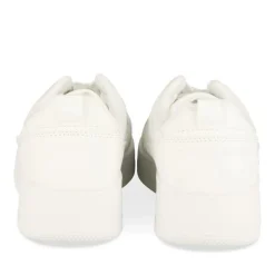 Baskets BLANC Femme Motif Uni Lacets