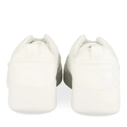 Baskets BLANC Femme Motif Uni Lacets