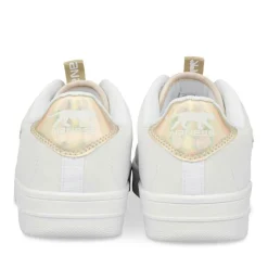 Baskets BLANC Femme Motif Uni Lacets