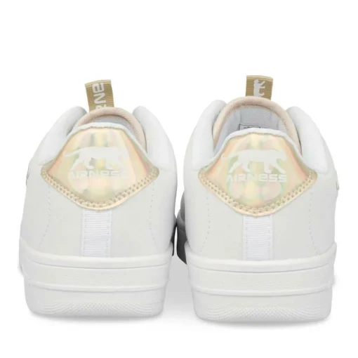 Baskets BLANC Femme Motif Uni Lacets