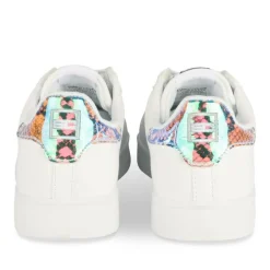 Baskets BLANC Femme Motif Uni Lacets