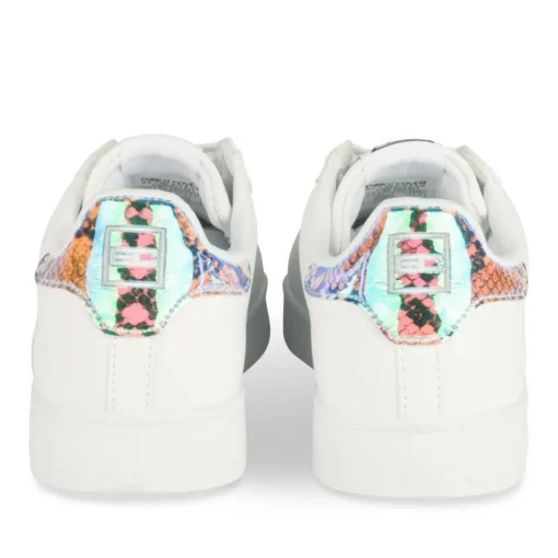 Baskets BLANC Femme Motif Uni Lacets