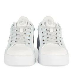 Baskets BLANC Femme Motif Uni Lacets
