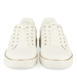 Baskets BLANC Femme Motif Animal Lacets